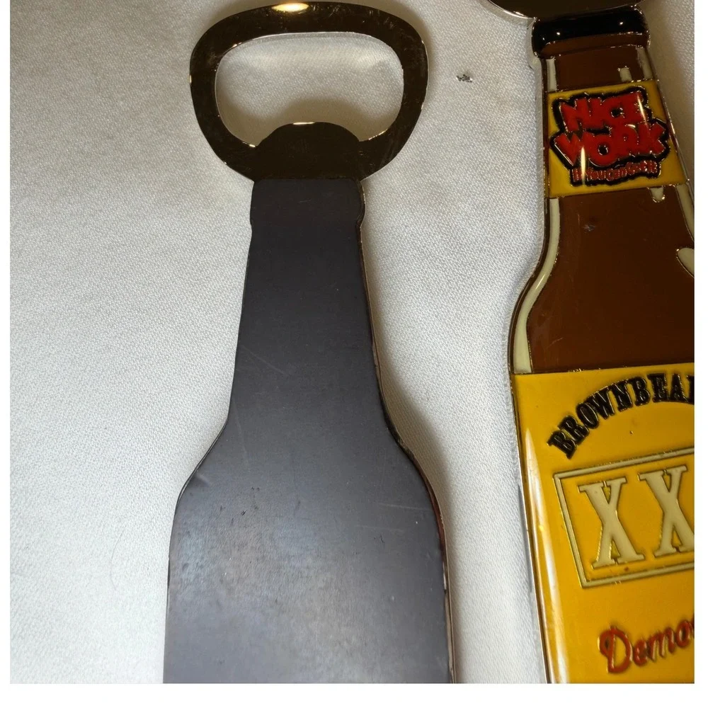 Set of 2 Brownbeards Demon Rum Magnetic Bottle Openers Nice Work Enamel Metal